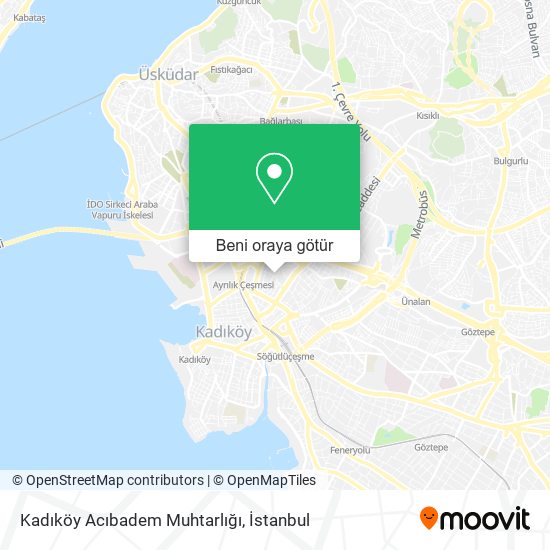 Kadıköy Acıbadem Muhtarlığı harita