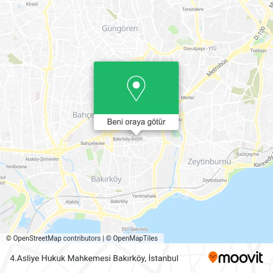4.Asliye Hukuk Mahkemesi Bakırköy harita