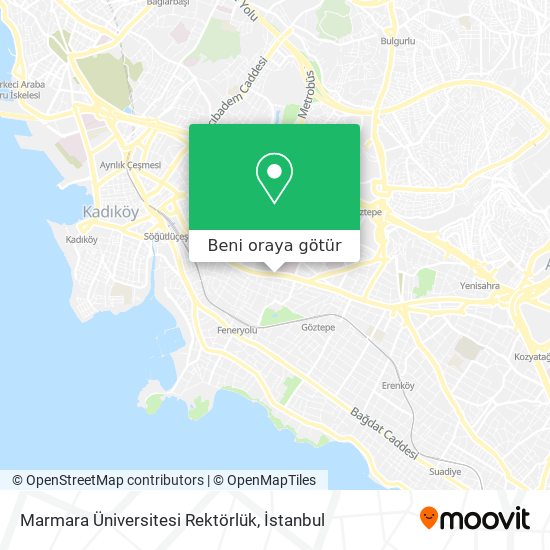 Marmara Üniversitesi Rektörlük harita