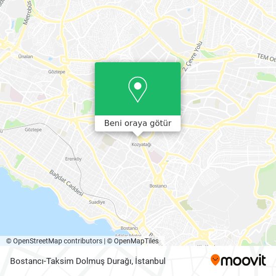 Bostancı-Taksim Dolmuş Durağı harita