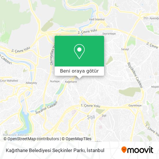 Kağıthane Belediyesi Seçkinler Parkı harita