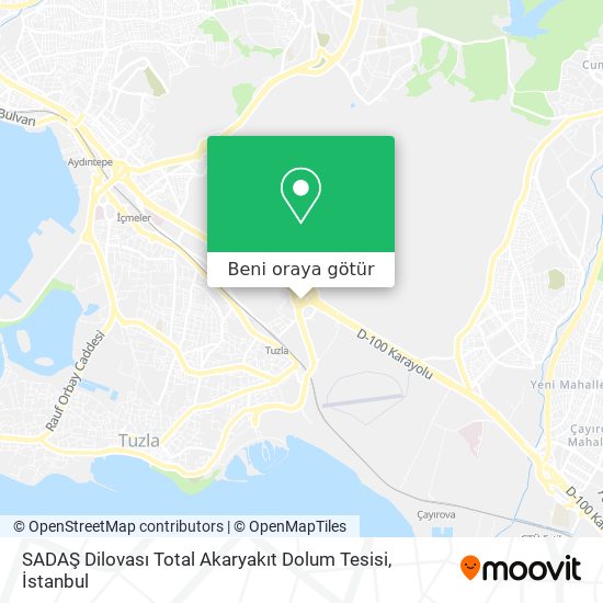 SADAŞ Dilovası Total Akaryakıt Dolum Tesisi harita