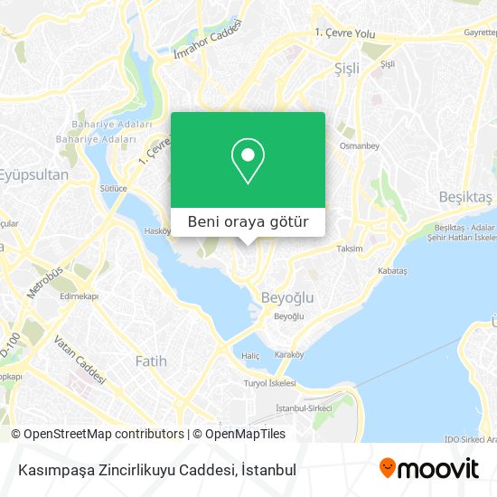 Kasımpaşa Zincirlikuyu Caddesi harita