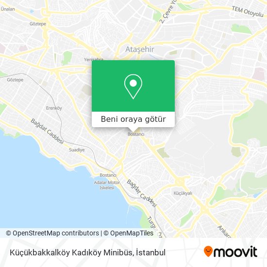 Küçükbakkalköy Kadıköy Minibüs harita