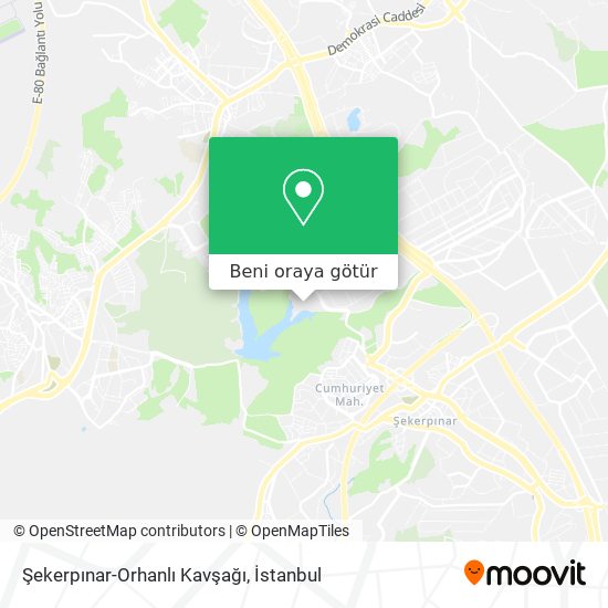 Şekerpınar-Orhanlı Kavşağı harita