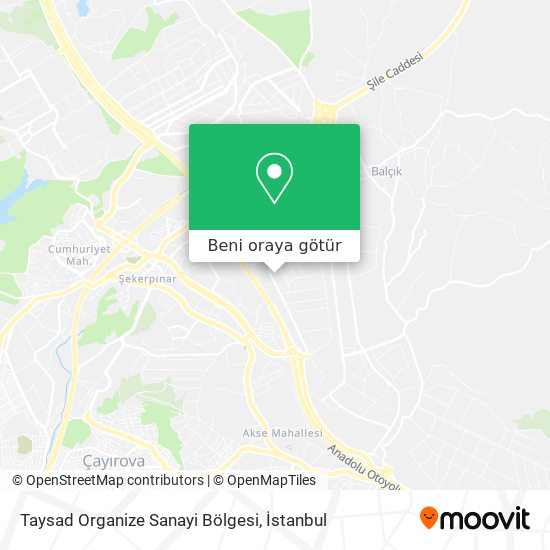 Taysad Organize Sanayi Bölgesi harita