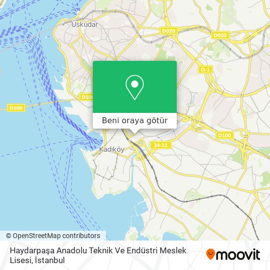 Haydarpaşa Anadolu Teknik Ve Endüstri Meslek Lisesi harita