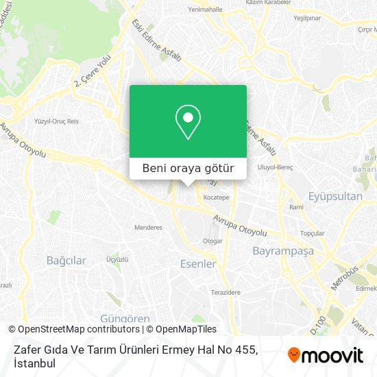Zafer Gıda Ve Tarım Ürünleri Ermey Hal No 455 harita