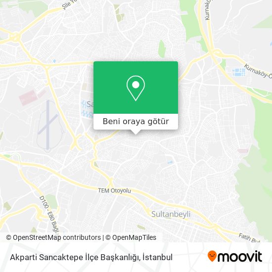 Akparti Sancaktepe İlçe Başkanlığı harita