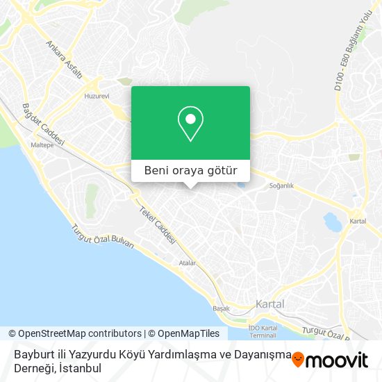 Bayburt ili Yazyurdu Köyü Yardımlaşma ve Dayanışma Derneği harita