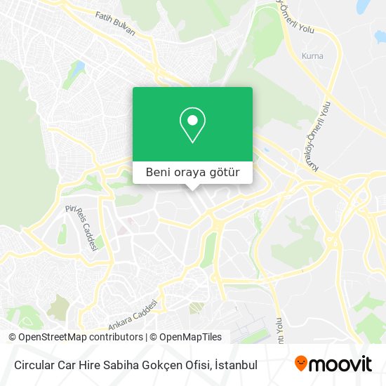Circular Car Hire Sabiha Gokçen Ofisi harita