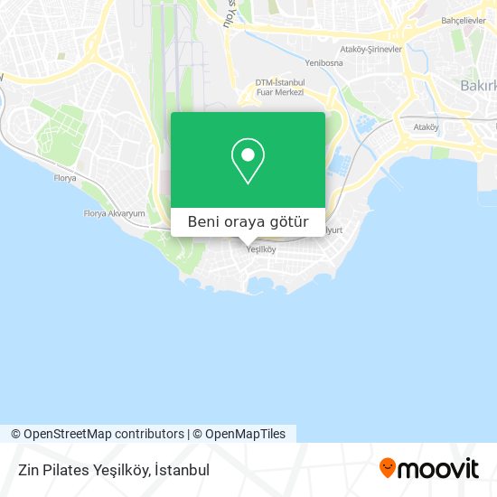 Zin Pilates Yeşilköy harita