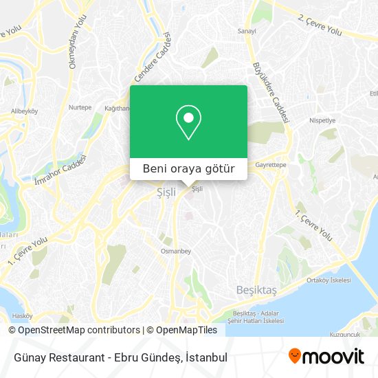 Günay Restaurant - Ebru Gündeş harita