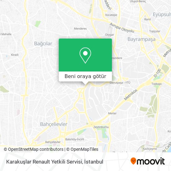 Karakuşlar Renault Yetkili Servisi harita