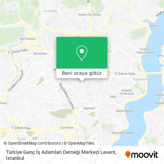 Türkiye Genç İş Adamları Derneği Merkezi Levent harita