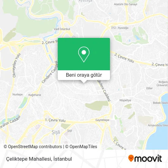 Çeliktepe Mahallesi harita