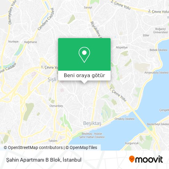 Şahin Apartmanı B Blok harita