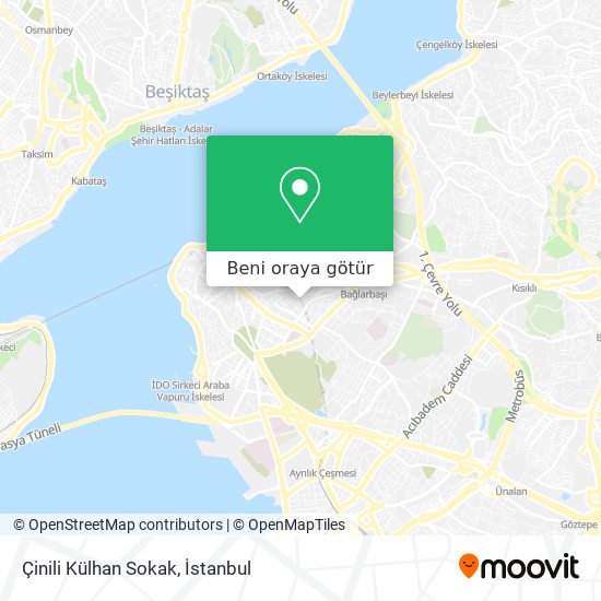 Çinili Külhan Sokak harita