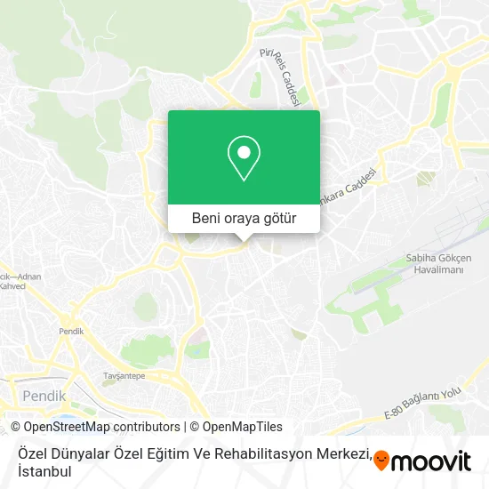 Özel Dünyalar Özel Eğitim Ve Rehabilitasyon Merkezi harita