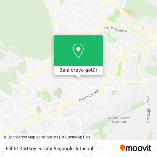 Elif Et Kurtköy Ferami Akçaoğlu harita