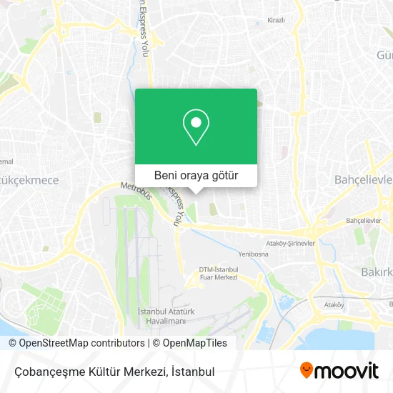 Çobançeşme Kültür Merkezi harita