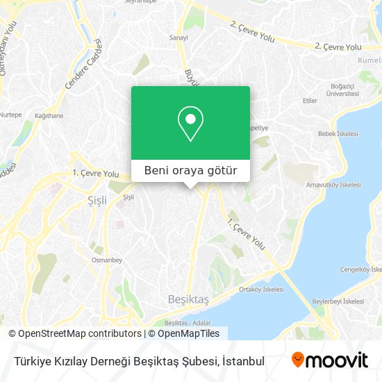 Türkiye Kızılay Derneği Beşiktaş Şubesi harita