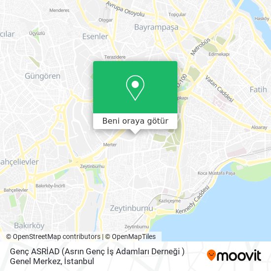 Genç ASRİAD (Asrın Genç İş Adamları Derneği ) Genel Merkez harita