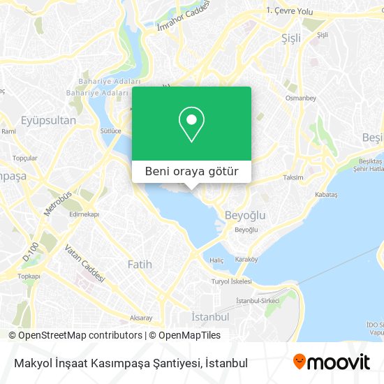 Makyol İnşaat Kasımpaşa Şantiyesi harita
