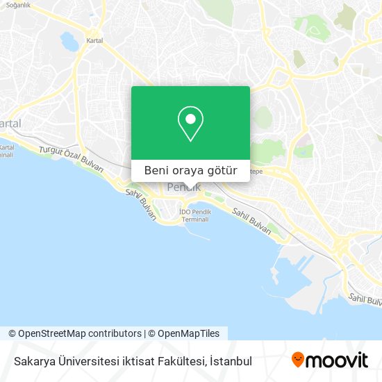 Sakarya Üniversitesi iktisat Fakültesi harita