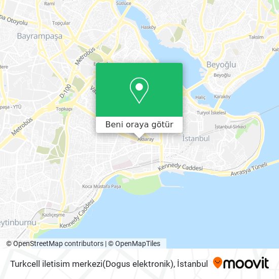Turkcell iletisim merkezi(Dogus elektronik) harita