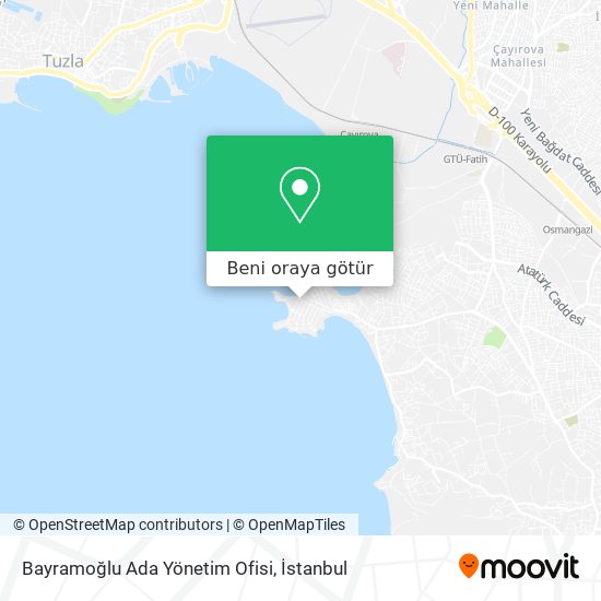Bayramoğlu Ada Yönetim Ofisi harita