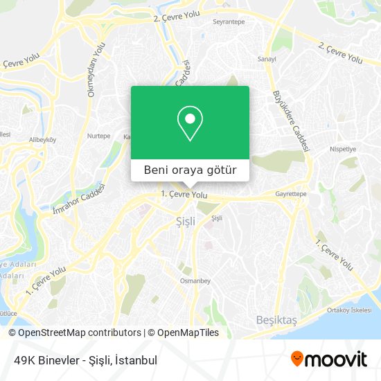 49K Binevler - Şişli harita