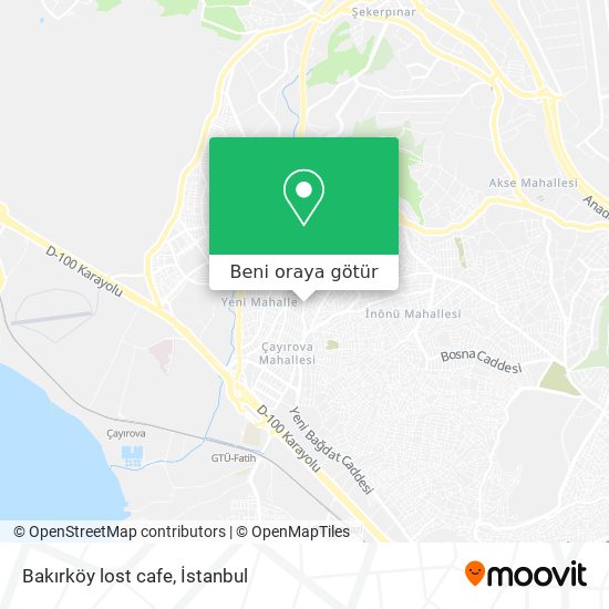 Bakırköy lost cafe harita