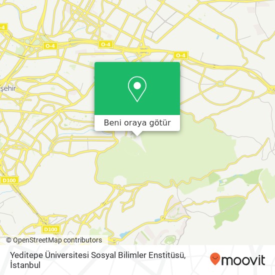 Yeditepe Üniversitesi Sosyal Bilimler Enstitüsü harita