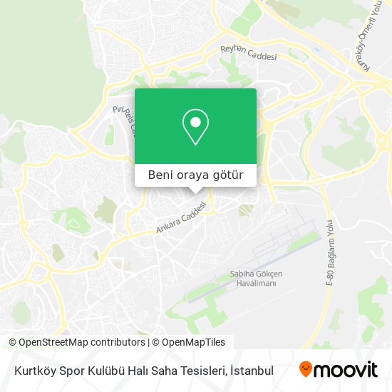 Kurtköy Spor Kulübü Halı Saha Tesisleri harita