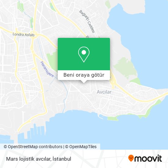 Mars lojistïk avcılar harita