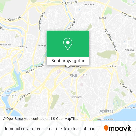 Istanbul universitesi hemsirelik fakultesi harita