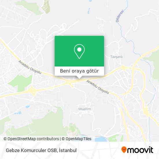 Gebze Komurculer OSB harita