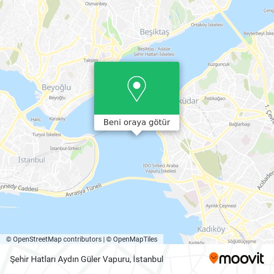 Şehir Hatları Aydın Güler Vapuru harita