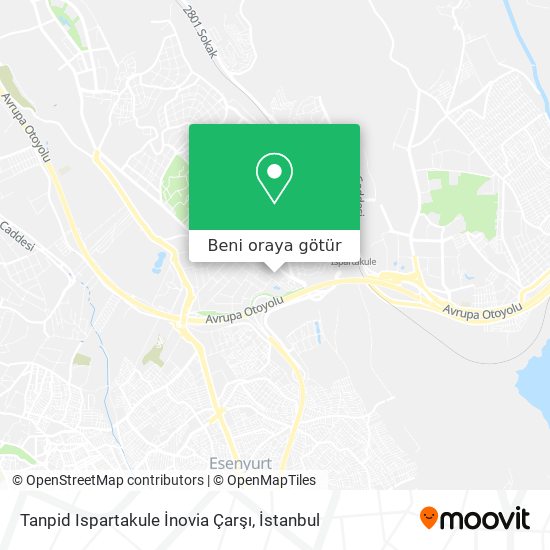 Tanpid Ispartakule İnovia Çarşı harita