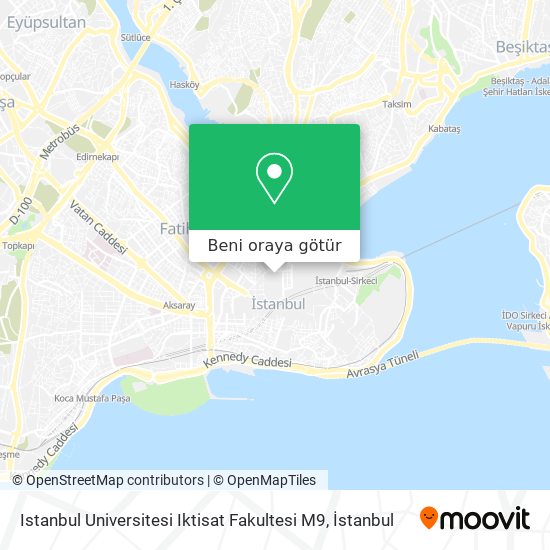 Istanbul Universitesi Iktisat Fakultesi M9 harita