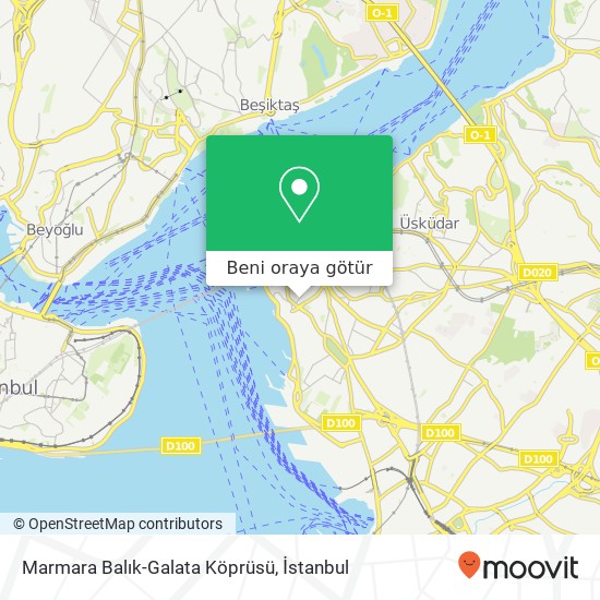 Marmara Balık-Galata Köprüsü harita