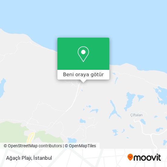 Ağaçlı Plajı harita