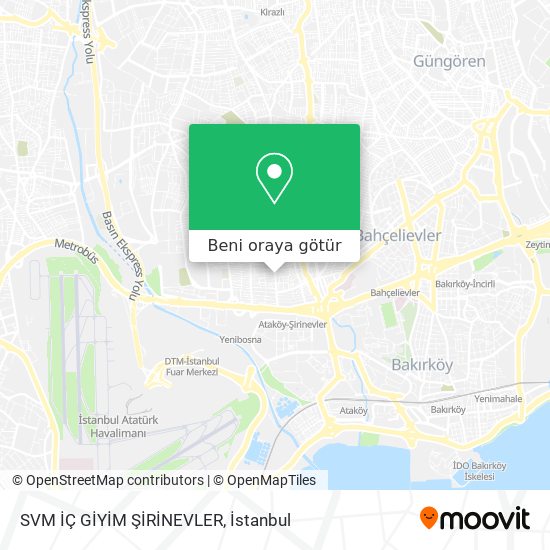 SVM İÇ GİYİM ŞİRİNEVLER harita