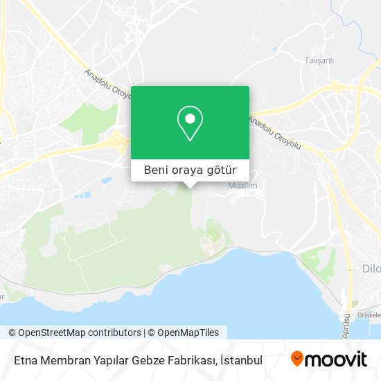 Etna Membran Yapılar Gebze Fabrikası harita