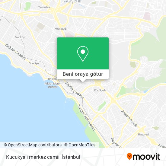 Kucukyali merkez camii harita