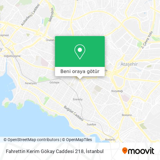 Fahrettin Kerim Gökay Caddesi 218 harita