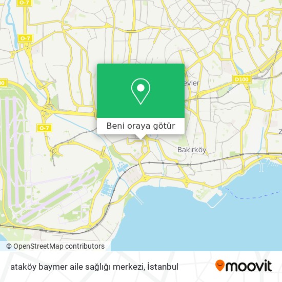 ataköy baymer aile sağlığı merkezi harita