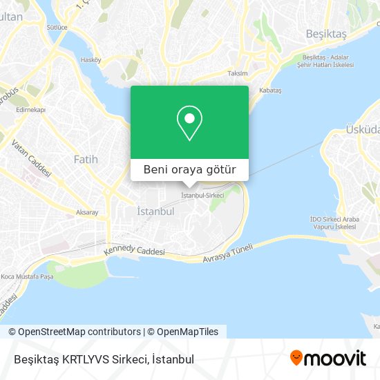 Beşiktaş KRTLYVS Sirkeci harita