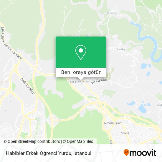 Habibler Erkek Öğrenci Yurdu harita